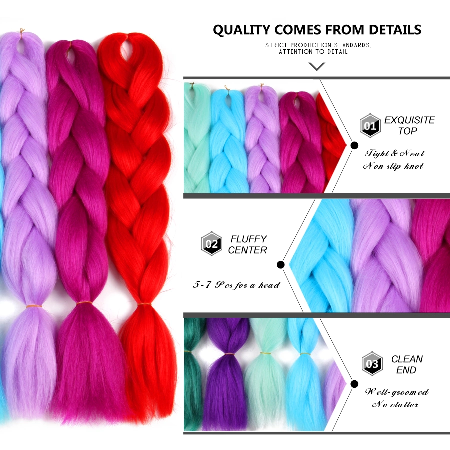 24&quot; 100 G Hot Selling Cheap Price Synthetic Jumbo Braids