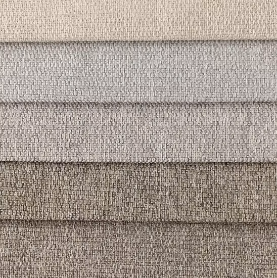 Hot Sale 2022 Decor Wholesale Market Slub Effect Faux Linen Look Fabric for Sofa Furniture